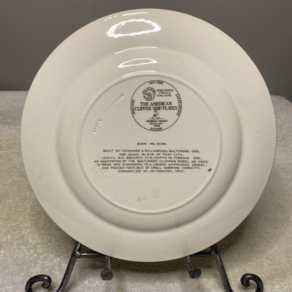 Wedgwood The American Clipper Ship Plate "Ann McKim" - Picture 4 of 5